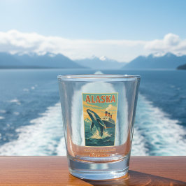 Vaso De Chupito Reunión familiar Alaska Whale Cruise Souvenir