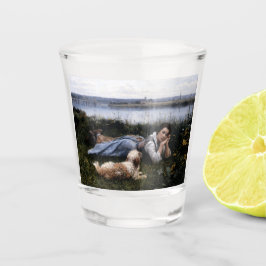 Vaso De Chupito Reverie (Chica que yace en la hierba con su perro)