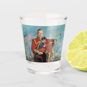 Vaso De Chupito Rey Carlos III con flores de primavera