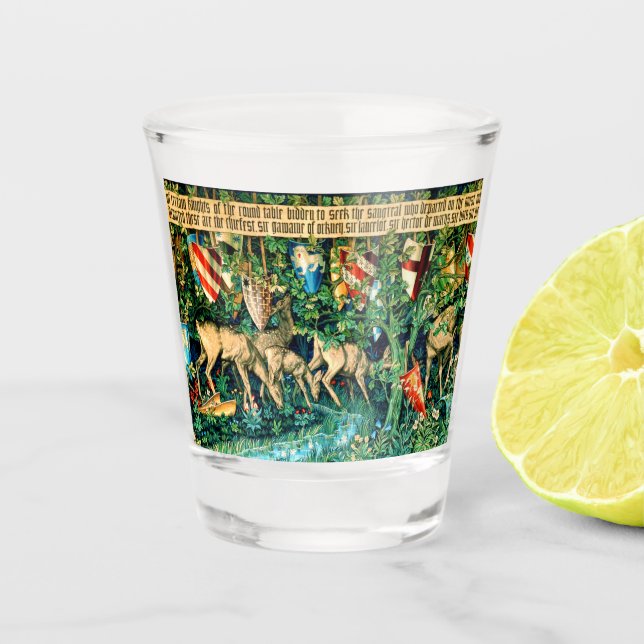 Vaso De Chupito Rey Medieval Arthur William Morris (Anverso)