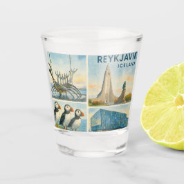 Vaso De Chupito Reykjavik Islandia multivista 
