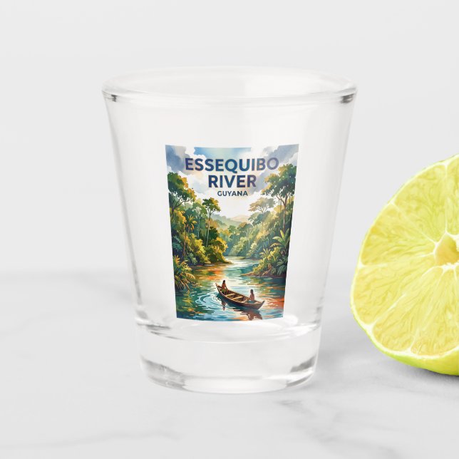 Vaso De Chupito Río Essequibo Guyana (Anverso)
