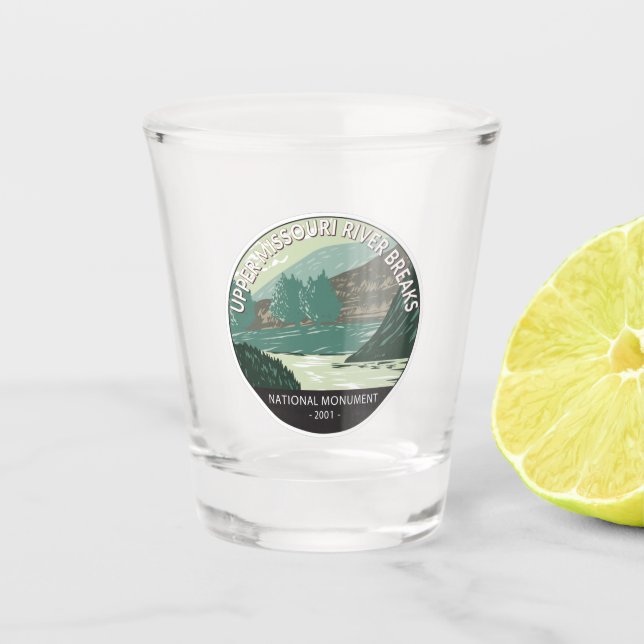 Vaso De Chupito Río Misuri Superior rompe monumento nacional (Anverso)