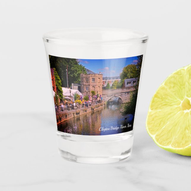 Vaso De Chupito Río puente Clopton Avon Stratford (Anverso)
