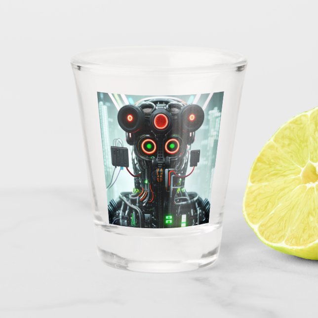 Vaso De Chupito Robot 5 vidrio de disparo (Anverso)