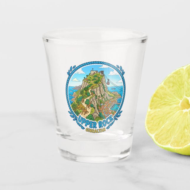 Vaso De Chupito Roca Alta de Gibraltar (Anverso)