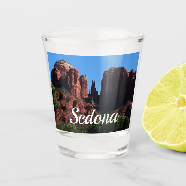 Vaso De Chupito Roca catedral en el Monumento a Sedona Arizona (Anverso)