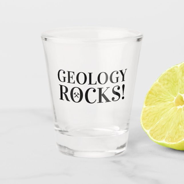 Vaso De Chupito ¡Rocas de la geología! Geólogo (Anverso)
