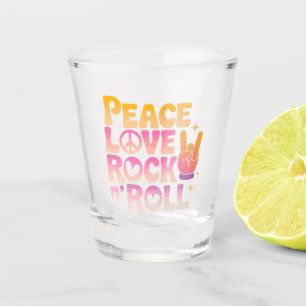 Vaso De Chupito Rock de amor por la paz en Rollo - Tipografía insp