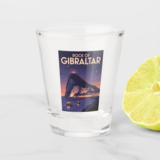 Vaso De Chupito Rock de Gibraltar (Anverso)