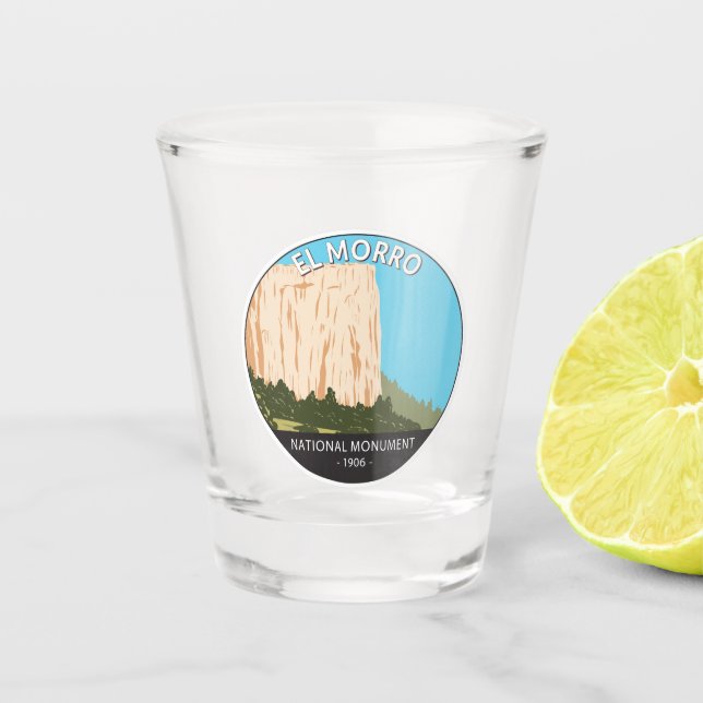 Vaso De Chupito Rock para la inscripción del Monumento Nacional El (Anverso)