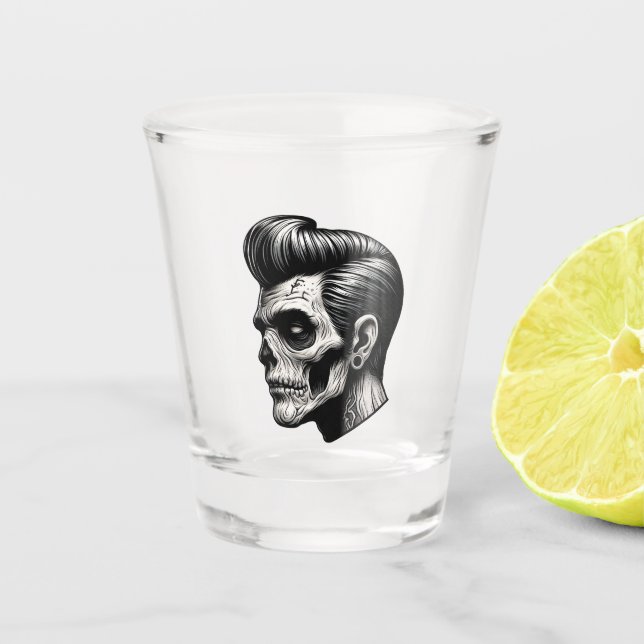 Vaso De Chupito Rockabilly Zombie Vibes (Anverso)