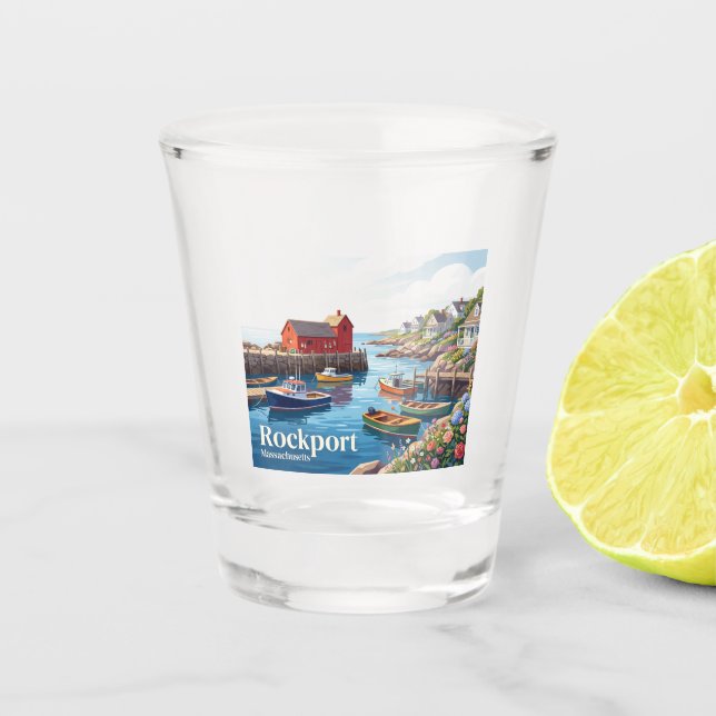 Vaso De Chupito Rockport, Massachusetts, EE. UU. (Anverso)