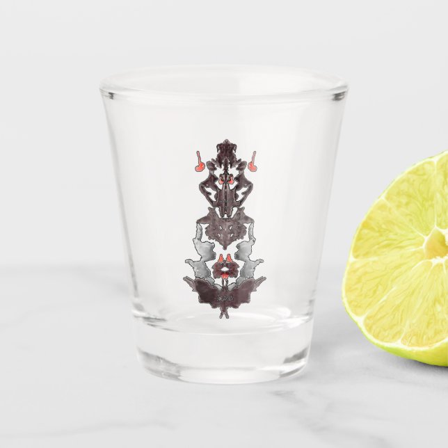 Vaso De Chupito Rorschach Quiere Leer Personas (Anverso)