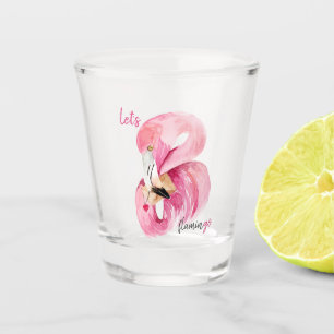 Vaso De Chupito Rosa exótico moderno usemos color de agua flamenco