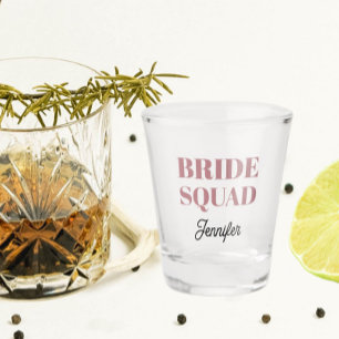 Vaso De Chupito Rosa Polvorienta Novia Boda Cuadrilla Personalizad