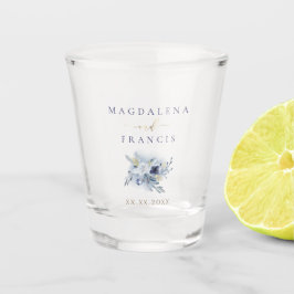 Vaso De Chupito rosas azules bodas