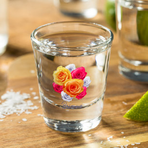 Vaso De Chupito Rosas en floración personalizada Motif Shot Glass