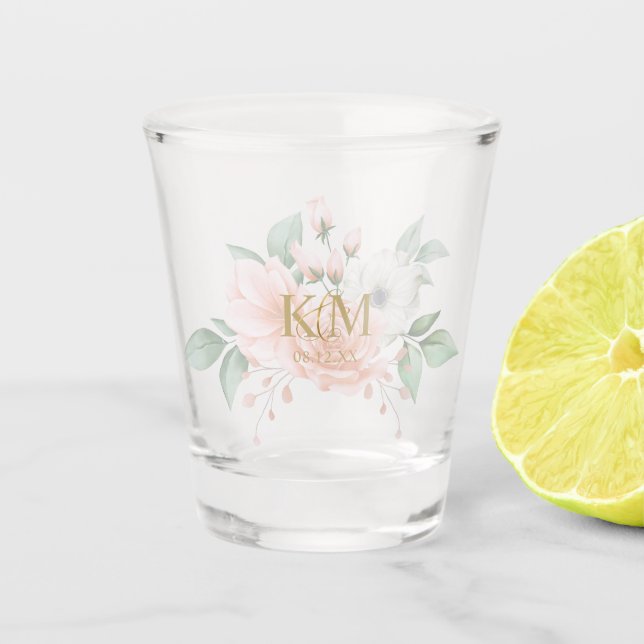 Vaso De Chupito Rosas Rubor blandos ID828 (Anverso)