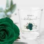 Vaso De Chupito Rosas verdes esmeraldas Boda elegante de dama de h<br><div class="desc">Estas hermosas gafas de tiro son una manera divertida y reflexiva de agradecer a sus bodas damas de honor. Presentan un bonito diseño de moda boho con elegantes letras de guión y un conjunto de rosas acuáticos pintados a mano en tonos esmeralda, forestal y verde salvia, además de hojas de...</div>