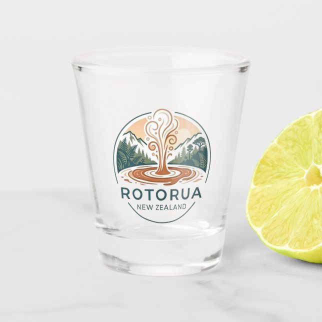 Vaso De Chupito Rotorua - Nueva Zelanda (Anverso)