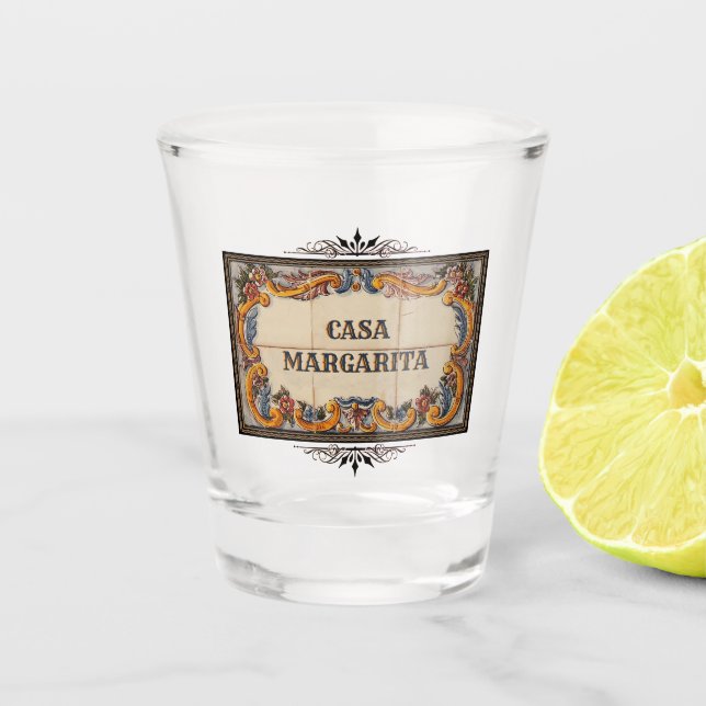 Vaso De Chupito Rótulo de la Casa de España (personalizable) (Anverso)