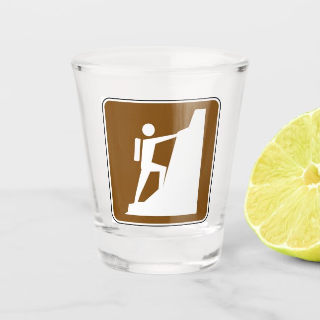 Vaso De Chupito Rótulo de símbolo de escalada de rock (Anverso)