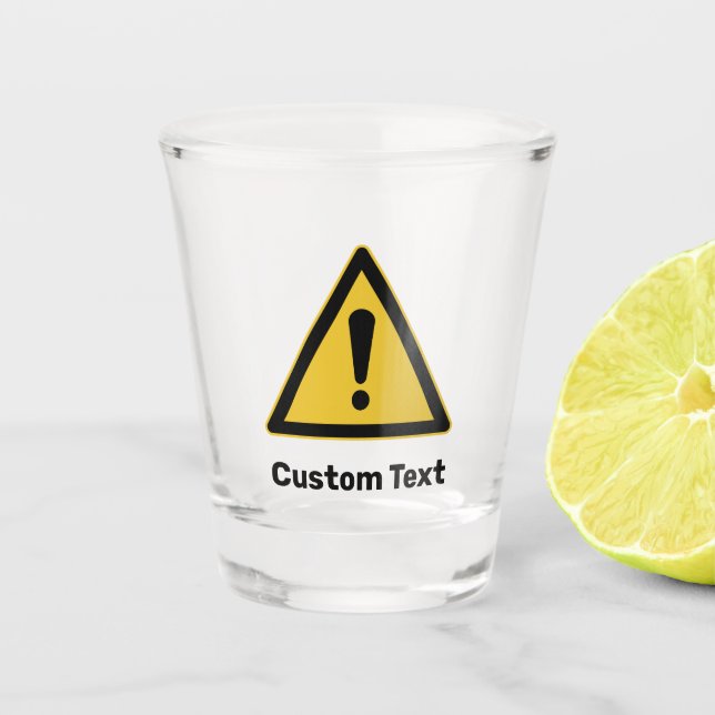 Vaso De Chupito Rótulo de triángulo de advertencia genérico (Anverso)