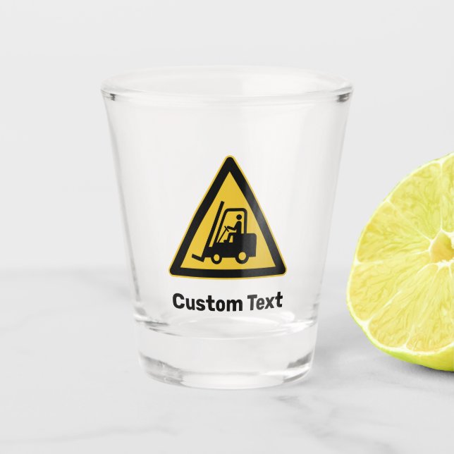 Vaso De Chupito Rótulo del triángulo de advertencia del elevalunas (Anverso)