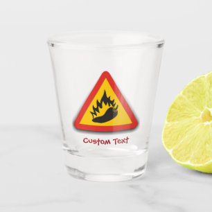 Vaso De Chupito Rótulo Hot Pepper