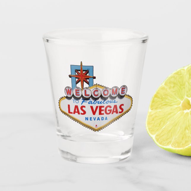 Vaso De Chupito Rótulo Las Vegas (Anverso)