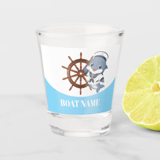 Vaso De Chupito Rueda del timón-delfín