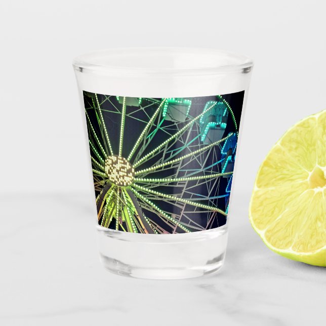 Vaso De Chupito Rueda verde de la fortuna (Anverso)