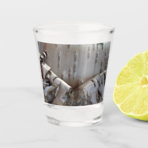 Vaso de chupito rústico de corteza de abedul rizad