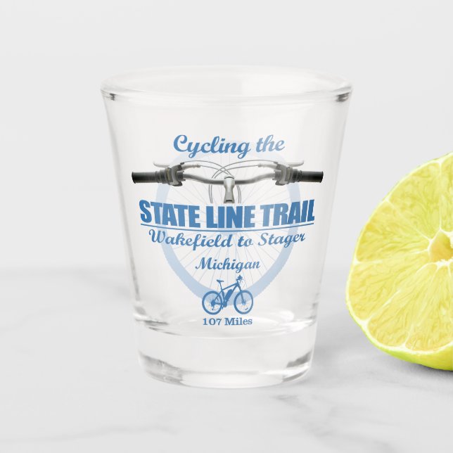 Vaso De Chupito Ruta de línea de estado (H2) (Anverso)