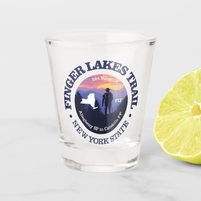 Vaso De Chupito Ruta de los lagos de dedo (rd2) (Anverso)