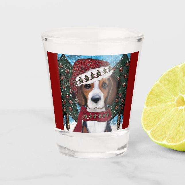 Vaso De Chupito Sabueso Americano (Anverso)