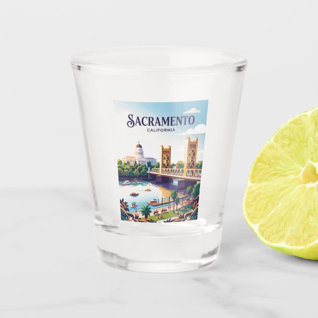 Vaso De Chupito Sacramento California (Anverso)