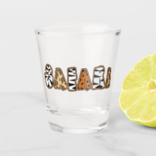 Vaso De Chupito Safari en cartas impresas en animales