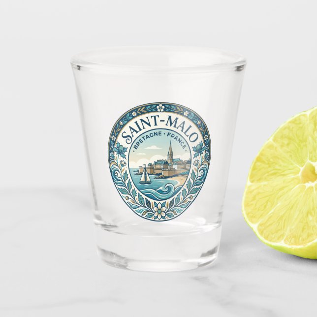 Vaso De Chupito Saint-Malo Francia (Anverso)
