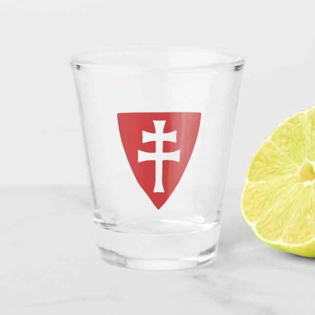 Vaso De Chupito saint stephen símbolo de la cruz húngara hungary k (Anverso)