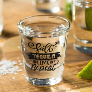 Vaso De Chupito Sal Tequila Lima Repite