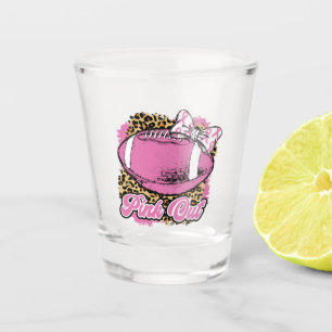 Vaso De Chupito Salida Rosada Con Bola De Rugby (Softball)