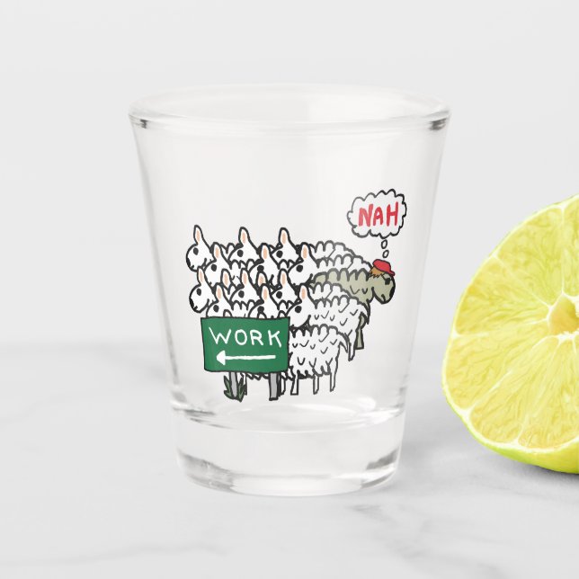 Vaso De Chupito Salir del trabajo (Anverso)