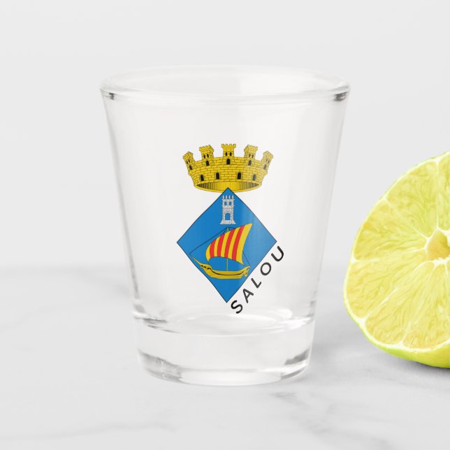 Vaso De Chupito Salou, vidrio caliente de Catalunya (Anverso)