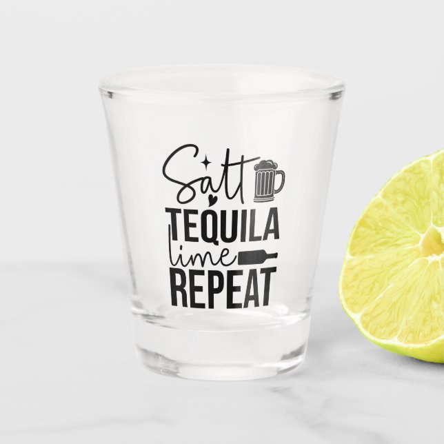 Vaso De Chupito Salt • Tequila • Lime • Repeat (Anverso)