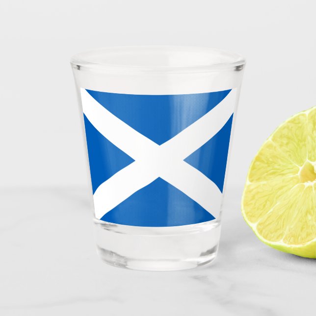 Vaso De Chupito Saltire ~ Bandera de Escocia (Anverso)