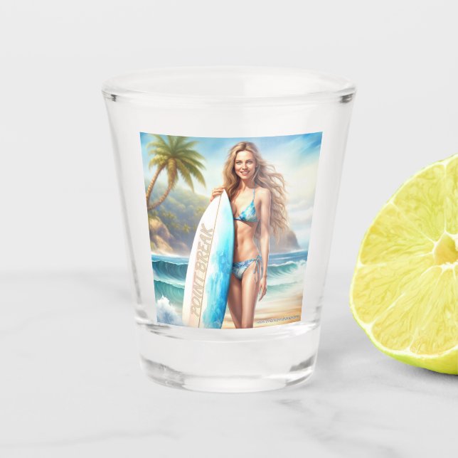 Vaso De Chupito salto de punto de acción chica (Anverso)