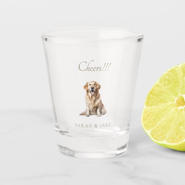 Vaso De Chupito ¡¡¡Salud!!! Boda Mascota personalizado (Anverso)