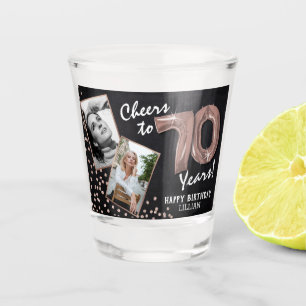 Vaso De Chupito Saludos a la foto del cumpleaños 70 de los años 2